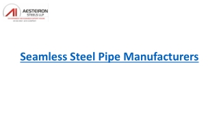 Seamless Steel Pipe Manufacturers