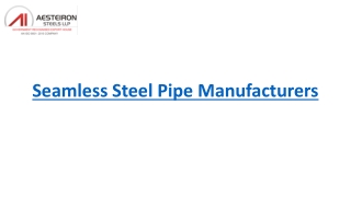 Seamless Steel Pipe Manufacturers