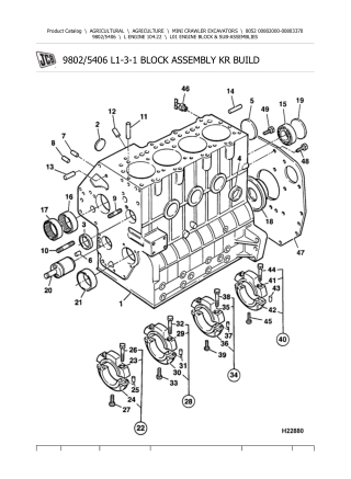 JCB 8052 MINI CRAWLER EXCAVATOR Parts Catalogue Manual Instant Download (SN 00802000-00803370)
