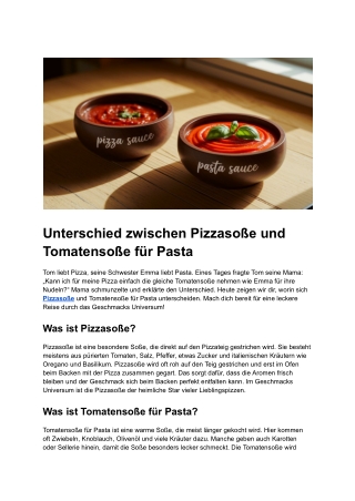 Post 10 _ Unterschied zwischen Pizzasoße und Tomatensoße für Pasta