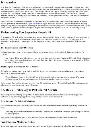 The Role of Technology in Modern Pest Inspection and Control Services