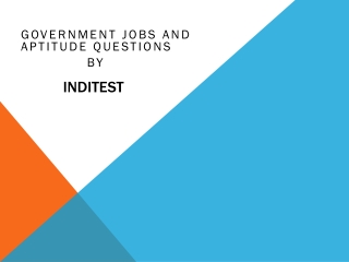 Government jobs and aptitude questions