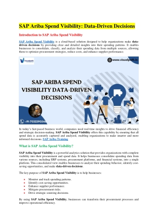Best SAP Ariba Online Training - SAP Ariba Training in Chennai