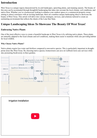 Unique Landscaping Ideas To Showcase The Beauty Of West Texas!