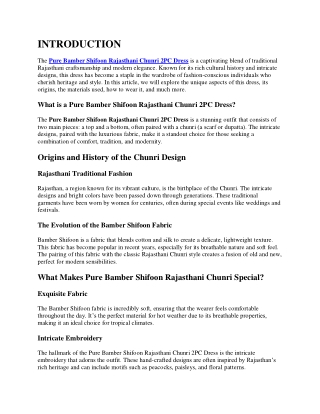 Pure Bamber Shifoon Rajasthani Chunri 2PC Dress