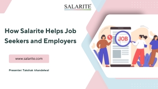 How Salarite Helps Job Seekers and Employers.