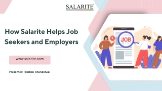 How Salarite Helps Job Seekers and Employers