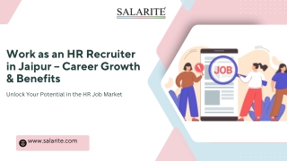 Work as an HR Recruiter in Jaipur – Career Growth & Benefits
