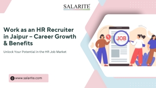 Work as an HR Recruiter in Jaipur – Career Growth & Benefits
