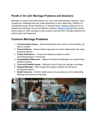 Marriage Problems and Solutions | Strengthen Your Relationship