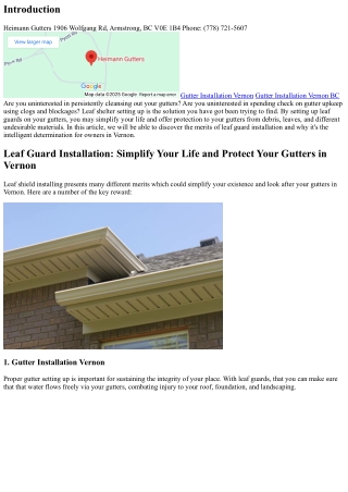 Leaf Guard Installation: Simplify Your Life and Protect Your Gutters in Vernon