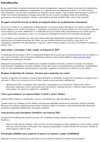 **El papel crucial del servicio al cliente al competir dentro de la plataforma a