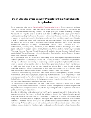 Btech CSE Mini Cyber Security Projects for Final Year Students in Hyderabad (1)