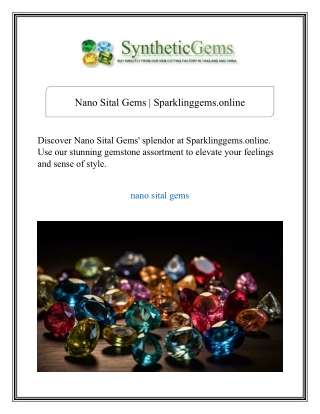 Nano Sital Gems  Sparklinggems.online