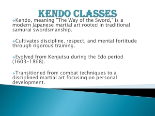 Kendo classes in chennai