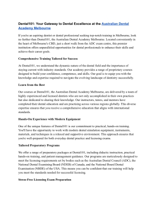 Australian dental academy Melbourne _ Australia