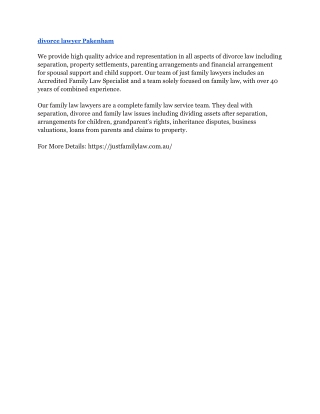divorce lawyer Pakenham _ Australia