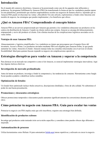Aprender qué es Amazon FBA puede revolucionar tus ventas: ¡Descúbrelo!