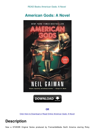 READ Books American Gods A Novel