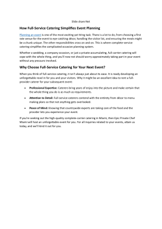 How FullService Catering Simplifies Event Plannings