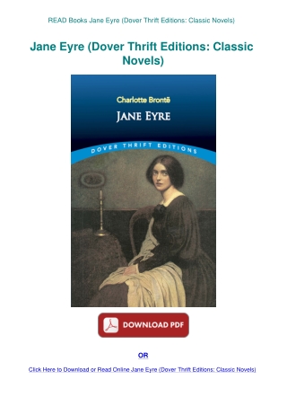 READ Books Jane Eyre (Dover Thrift Editions Classic Novels)