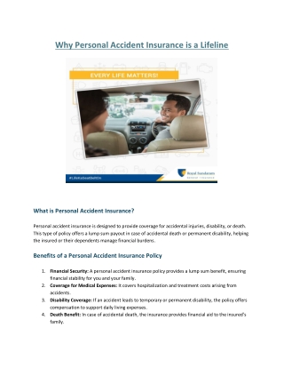 Why Personal Accident Insurance is a Lifeline