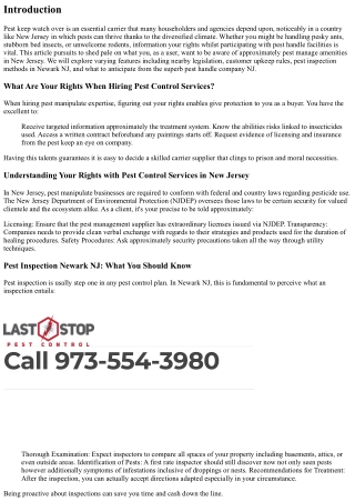 “Understanding Your Rights with Pest Control Services in New Jersey”