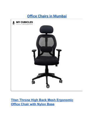 Office Chairs in Mumbai