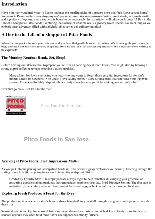 A Day in the Life of a Shopper at Pitco Foods