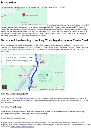 Gutters and Landscaping: How They Work Together in Your Vernon Yard