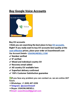 Buy Google Voice Accounts