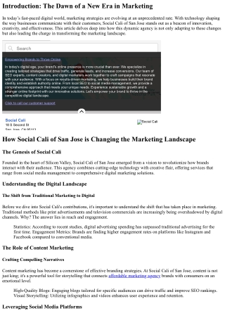 How Social Cali of San Jose is Changing the Marketing Landscape