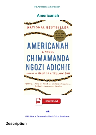 READ Books Americanah