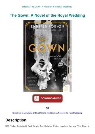 eBooks The Gown A Novel of the Royal Wedding