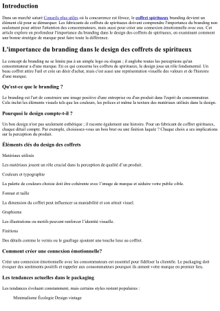 L'importance du branding dans le design des coffrets de spiritueux