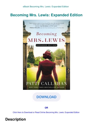 eBook Becoming Mrs. Lewis Expanded Edition