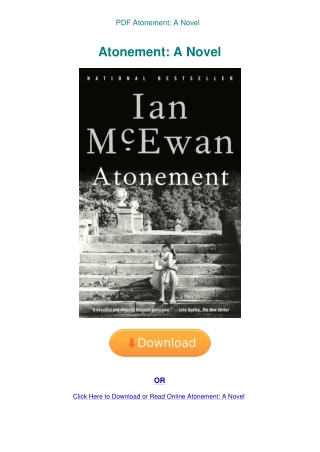 PDF Atonement A Novel