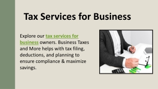Tax Services for Business