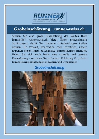 Grobeinschätzung | runner-swiss.ch