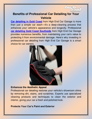Car Detailing in Gold Coast