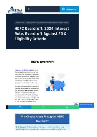 HDFC Overdraft: Instant Funds with Flexible Repayment
