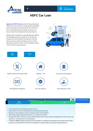 HDFC Car Loan: Easy Financing for Your Dream Car