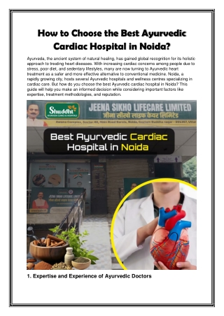 Best Ayurvedic Cardiac Hospital in Noida