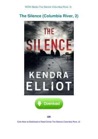 READ Books The Silence (Columbia River  2)