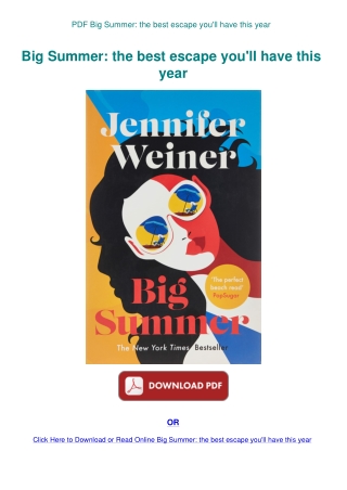 PDF Big Summer the best escape you'll have this year