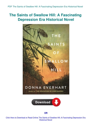 PDF The Saints of Swallow Hill A Fascinating Depression Era Historical Novel