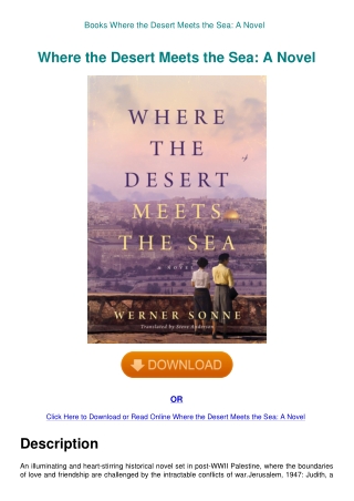 Books Where the Desert Meets the Sea A Novel