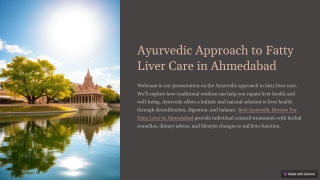 Ayurvedic Approach to Fatty Liver Care in Ahmedabad
