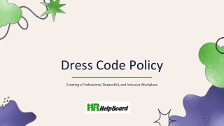 Sample Dress Code Policy of Organisation