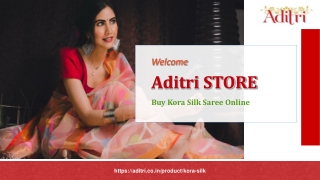 Buy Kora Silk Saree Online